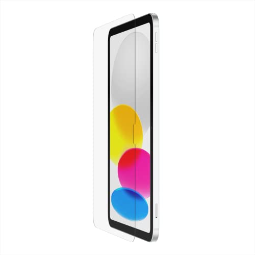 Belkin ScreenForce TemperedGlass Screen Protector for iPad 10th Generation with Apple Pencil Compatibility Edge-to-Edge Fit & Included Easy Align Belkin ScreenForce TemperedGlass Screen Protector for iPad 10th Generation with Apple Pencil Compatibility Edge-to-Edge Fit & Included Easy Align